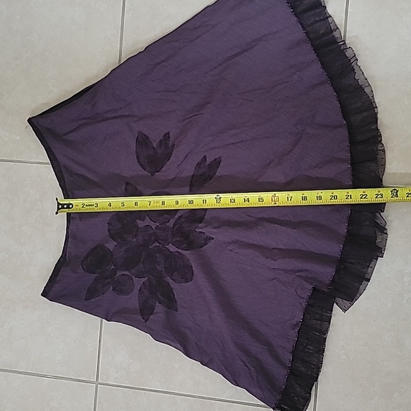 Free People Purple Assymetrical Embroided Skirt - Picture 9 of 10